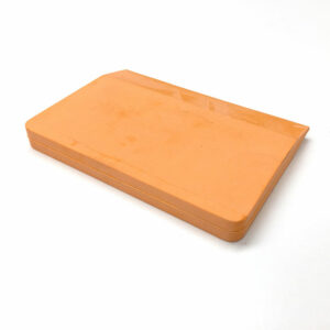 Orange Rubber Block Squeegee with Bevelled Edge